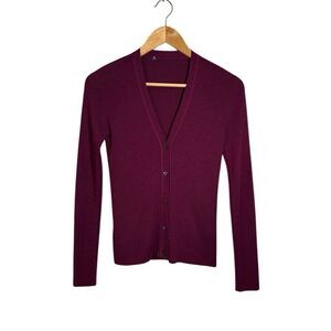 Prada Knit Burgundy Cardigan Size IT 38 EUC
